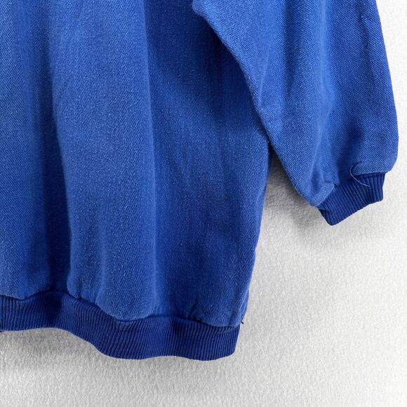 SCOTT LOWELL Sweatshirt Womens XL Dragon Hand Painted Collared 3/4 Sleeve Blue - Picture 9 of 14